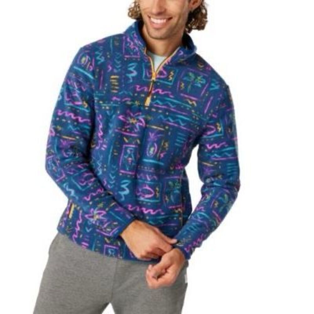 Chubbies Men's The Show Stopper Low Pile Fleece Quarter-Zip Sweater Size Medium